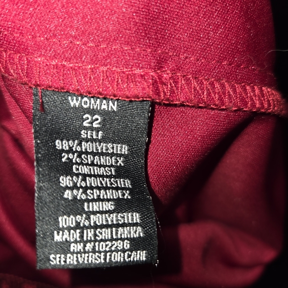 Dress Barn 22 Plus Size Red Lace A Line Cocktail Party Holiday Dress GUC - Picture 5 of 12